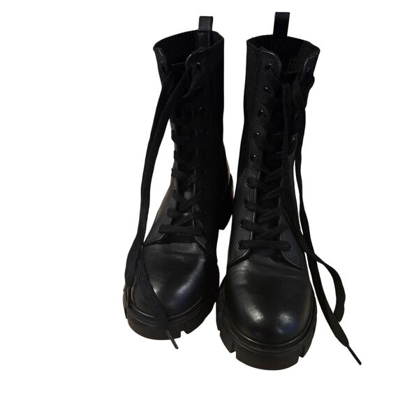 Steve Madden Women's Hunt sz 8 Stretch Combat Boot Chunky heel - Picture 2 of 8